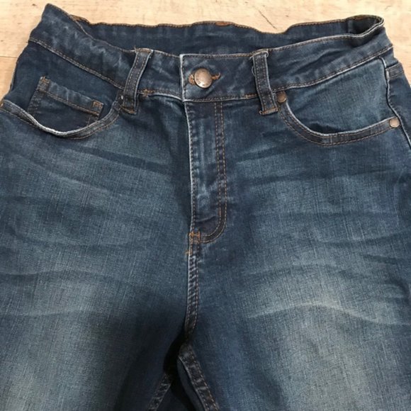 DONATED Women's Dip Blue Skinny Jeans - Size 6 - Picture 3 of 8